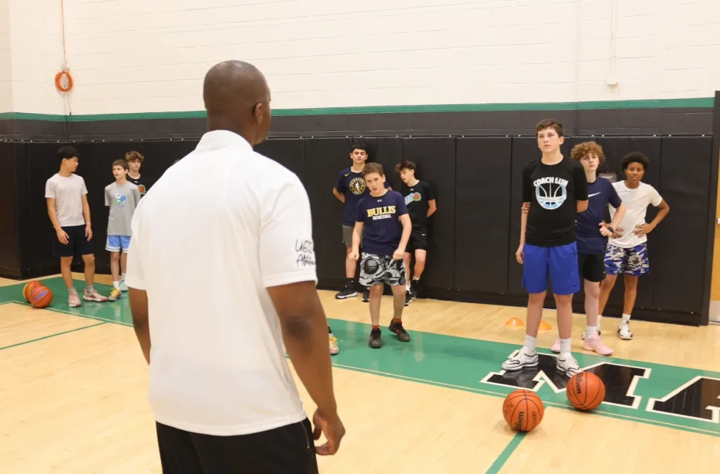 Coaching a group drill